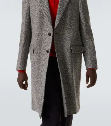 Lardini Herringbone virgin wool tweed overcoat | Thumbnail 3 Lardini Herringbone virgin wool tweed overcoat | Thumbnail 3