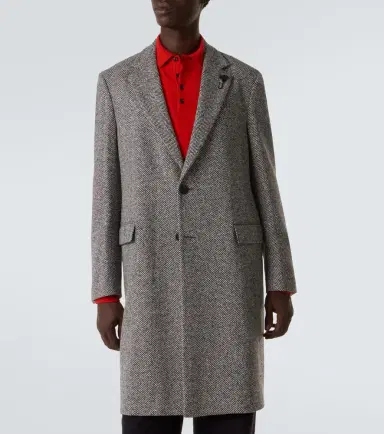 Lardini Herringbone virgin wool tweed overcoat | Thumbnail 6 Lardini Herringbone virgin wool tweed overcoat | Thumbnail 6