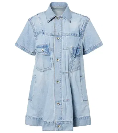 Sacai Deconstructed denim minidress | Thumbnail 1 Sacai Deconstructed denim minidress | Thumbnail 1