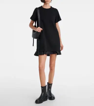 Sacai Ruffled cotton minidress | Thumbnail 2 Sacai Ruffled cotton minidress | Thumbnail 2