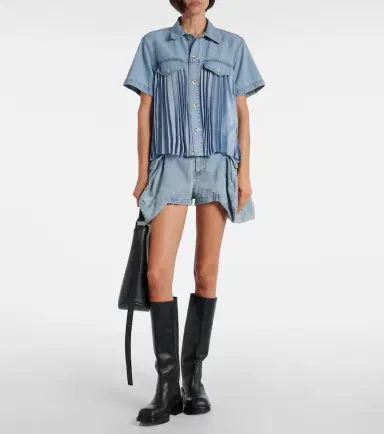 Sacai Cargo denim shorts | Thumbnail 2 Sacai Cargo denim shorts | Thumbnail 2