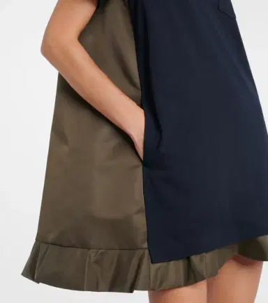 Sacai Jersey and twill minidress | Thumbnail 2 Sacai Jersey and twill minidress | Thumbnail 2