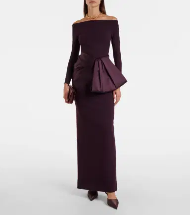 Solace London Kori bow-detail off-shoulder gown | Thumbnail 4 Solace London Kori bow-detail off-shoulder gown | Thumbnail 4