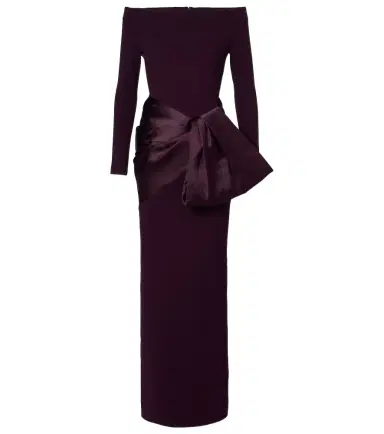 Solace London Kori bow-detail off-shoulder gown | Thumbnail 1 Solace London Kori bow-detail off-shoulder gown | Thumbnail 1