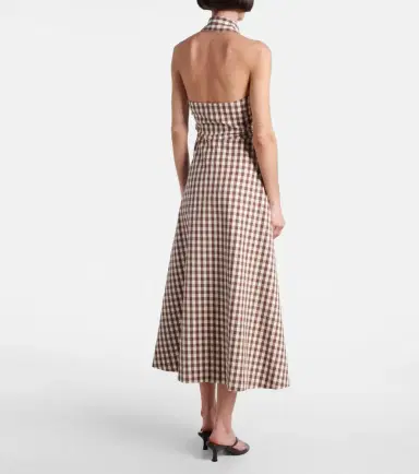 Veronica Beard Mackey gingham seersucker midi dress | Thumbnail 4 Veronica Beard Mackey gingham seersucker midi dress | Thumbnail 4