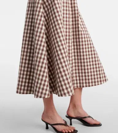 Veronica Beard Mackey gingham seersucker midi dress | Thumbnail 5 Veronica Beard Mackey gingham seersucker midi dress | Thumbnail 5