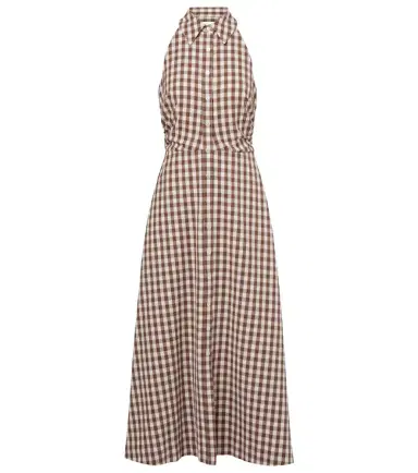 Veronica Beard Mackey gingham seersucker midi dress | Thumbnail 1 Veronica Beard Mackey gingham seersucker midi dress | Thumbnail 1