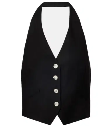 Veronica Beard Arabella linen-blend vest | Thumbnail 1 Veronica Beard Arabella linen-blend vest | Thumbnail 1