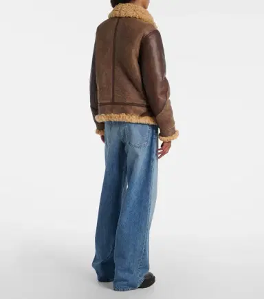 Ralph Lauren Collection Shearling-trimmed leather jacket | Thumbnail 3 Ralph Lauren Collection Shearling-trimmed leather jacket | Thumbnail 3
