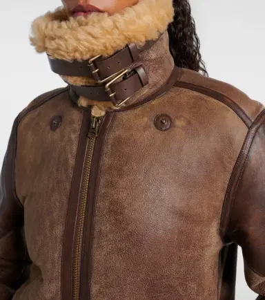 Ralph Lauren Collection Shearling-trimmed leather jacket | Thumbnail 4 Ralph Lauren Collection Shearling-trimmed leather jacket | Thumbnail 4