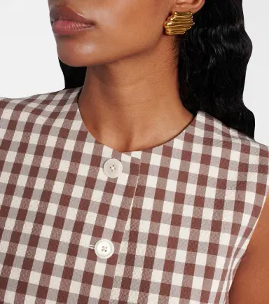 Veronica Beard Lois gingham seersucker top | Thumbnail 2 Veronica Beard Lois gingham seersucker top | Thumbnail 2