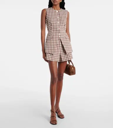 Veronica Beard Lois gingham seersucker top | Thumbnail 3 Veronica Beard Lois gingham seersucker top | Thumbnail 3