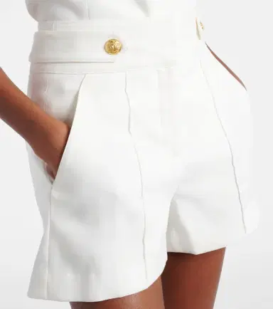 Veronica Beard Runo high-rise linen-blend shorts | Thumbnail 2 Veronica Beard Runo high-rise linen-blend shorts | Thumbnail 2