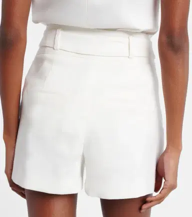 Veronica Beard Runo high-rise linen-blend shorts | Thumbnail 4 Veronica Beard Runo high-rise linen-blend shorts | Thumbnail 4