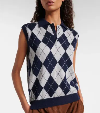 Lisa Yang Riana argyle cashmere sweater vest | Thumbnail 4 Lisa Yang Riana argyle cashmere sweater vest | Thumbnail 4