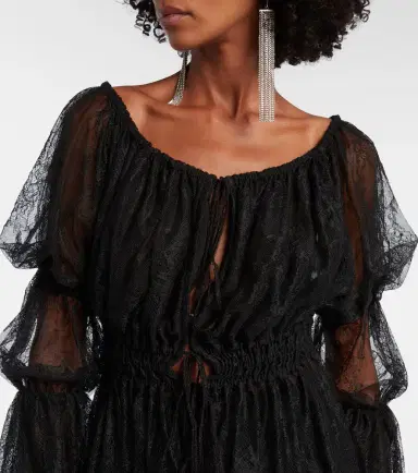 BLUMARINE Floral Chantilly lace top | Thumbnail 2 BLUMARINE Floral Chantilly lace top | Thumbnail 2