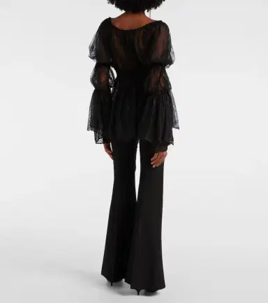 BLUMARINE Floral Chantilly lace top | Thumbnail 3 BLUMARINE Floral Chantilly lace top | Thumbnail 3