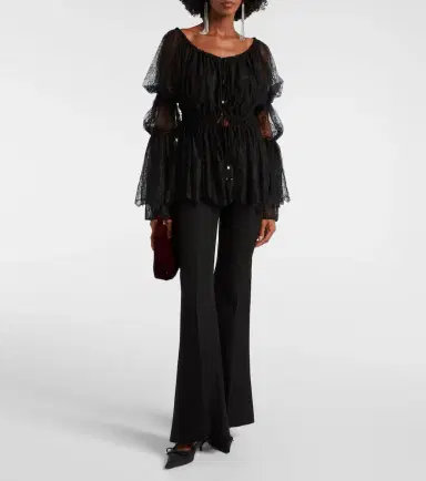 BLUMARINE Floral Chantilly lace top | Thumbnail 4 BLUMARINE Floral Chantilly lace top | Thumbnail 4