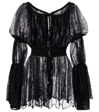 BLUMARINE Floral Chantilly lace top | Thumbnail 1 BLUMARINE Floral Chantilly lace top | Thumbnail 1