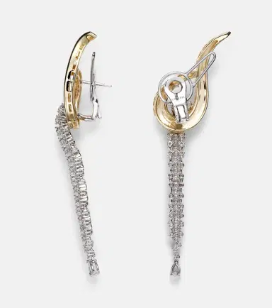 YEPREM Golden Strada 18kt yellow and white gold drop earrings with diamonds | Thumbnail 2 YEPREM Golden Strada 18kt yellow and white gold drop earrings with diamonds | Thumbnail 2