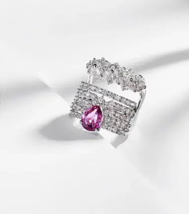Yeprem Reign Supreme 18kt white gold ring with diamonds and sapphire | Thumbnail 5 Yeprem Reign Supreme 18kt white gold ring with diamonds and sapphire | Thumbnail 5