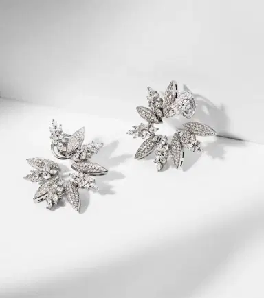 YEPREM Y-Couture 18kt white gold earrings with diamonds | Thumbnail 5 YEPREM Y-Couture 18kt white gold earrings with diamonds | Thumbnail 5