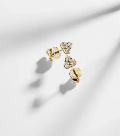 Anita Ko Trillion Medium 18kt gold earrings with diamonds | Thumbnail 5 Anita Ko Trillion Medium 18kt gold earrings with diamonds | Thumbnail 5