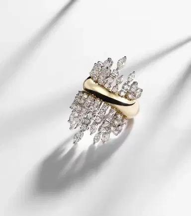 YEPREM Golden Strada 18kt white and yellow gold ring with diamonds | Thumbnail 5 YEPREM Golden Strada 18kt white and yellow gold ring with diamonds | Thumbnail 5