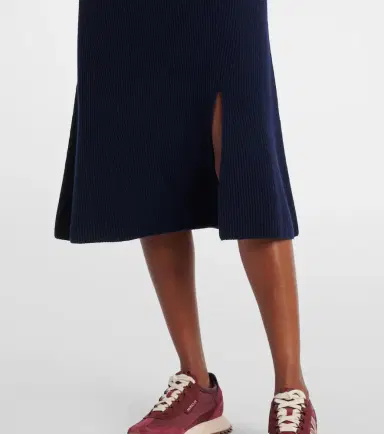 Moncler Ribbed-knit wool and cashmere midi skirt | Thumbnail 4 Moncler Ribbed-knit wool and cashmere midi skirt | Thumbnail 4