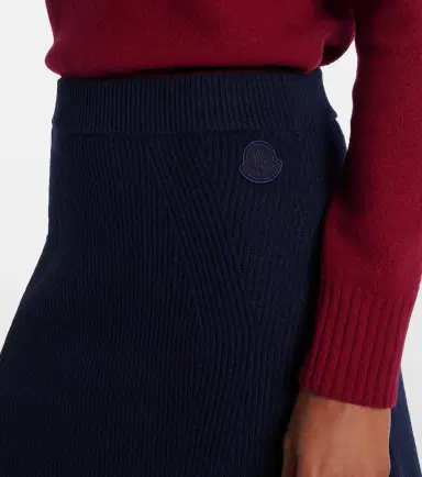 Moncler Ribbed-knit wool and cashmere midi skirt | Thumbnail 5 Moncler Ribbed-knit wool and cashmere midi skirt | Thumbnail 5