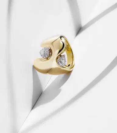 YEPREM Golden Strada 18kt gold ring with diamonds | Thumbnail 3 YEPREM Golden Strada 18kt gold ring with diamonds | Thumbnail 3
