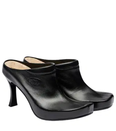 Balenciaga x Scholl 80 leather mules | Thumbnail 1 Balenciaga x Scholl 80 leather mules | Thumbnail 1