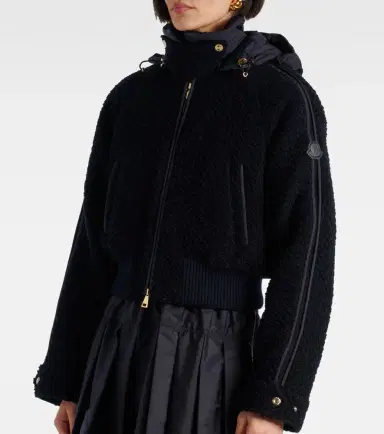 Moncler Hooded virgin wool down jacket | Thumbnail 2 Moncler Hooded virgin wool down jacket | Thumbnail 2