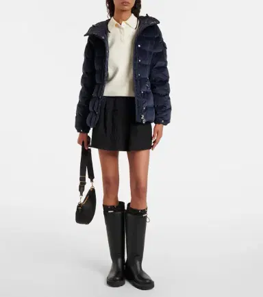 Moncler Barante velour twill down jacket | Thumbnail 2 Moncler Barante velour twill down jacket | Thumbnail 2