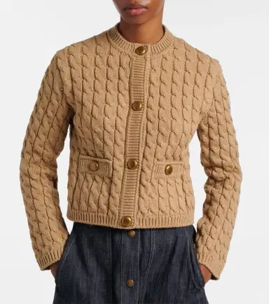 Moncler Cable-knit cotton-blend cardigan | Thumbnail 5 Moncler Cable-knit cotton-blend cardigan | Thumbnail 5