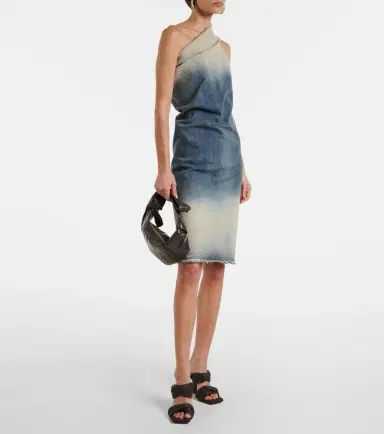 Rick Owens Athena one-shoulder denim midi dress | Thumbnail 2 Rick Owens Athena one-shoulder denim midi dress | Thumbnail 2