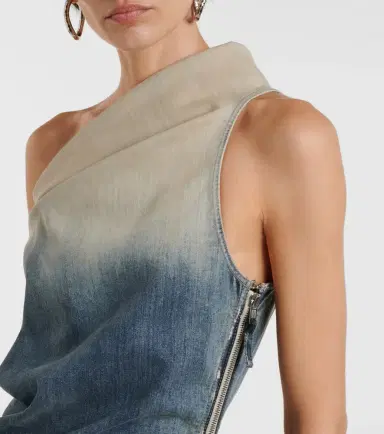 Rick Owens Athena one-shoulder denim midi dress | Thumbnail 4 Rick Owens Athena one-shoulder denim midi dress | Thumbnail 4