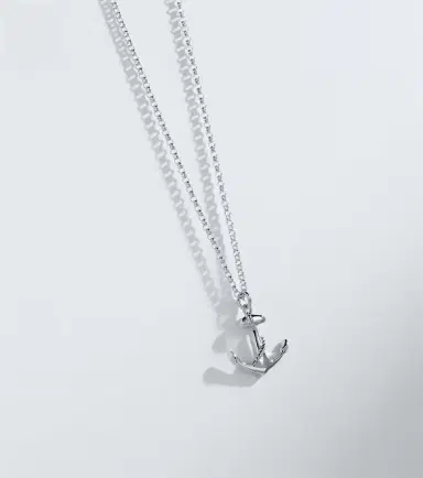 Mateo Anchor Lock Small sterling silver chain necklace | Thumbnail 4 Mateo Anchor Lock Small sterling silver chain necklace | Thumbnail 4