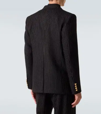 Valentino Chalk stripe wool and silk blazer | Thumbnail 4 Valentino Chalk stripe wool and silk blazer | Thumbnail 4