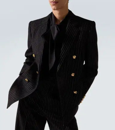 Valentino Chalk stripe wool and silk blazer | Thumbnail 7 Valentino Chalk stripe wool and silk blazer | Thumbnail 7