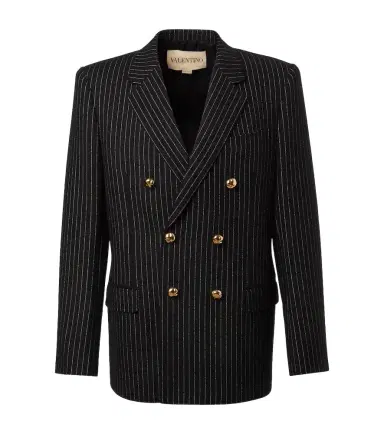 Valentino Chalk stripe wool and silk blazer | Thumbnail 1 Valentino Chalk stripe wool and silk blazer | Thumbnail 1