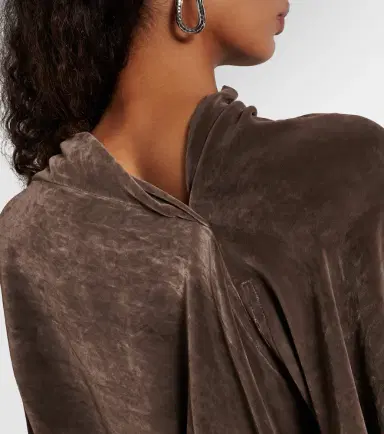 Rick Owens Draped crêpe top | Thumbnail 4 Rick Owens Draped crêpe top | Thumbnail 4