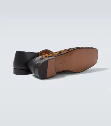 Valentino Garavani Babouche Fauve Éclat calf hair loafers | Thumbnail 4 Valentino Garavani Babouche Fauve Éclat calf hair loafers | Thumbnail 4