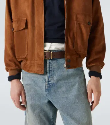 Miu Miu Embossed suede blouson | Thumbnail 2 Miu Miu Embossed suede blouson | Thumbnail 2