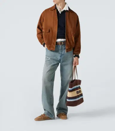 Miu Miu Embossed suede blouson | Thumbnail 5 Miu Miu Embossed suede blouson | Thumbnail 5