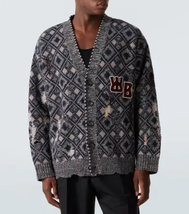 Wales Bonner Sibling oversized wool cardigan | Thumbnail 5 Wales Bonner Sibling oversized wool cardigan | Thumbnail 5