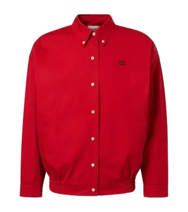 Miu Miu Cotton poplin blouson | Thumbnail 1 Miu Miu Cotton poplin blouson | Thumbnail 1