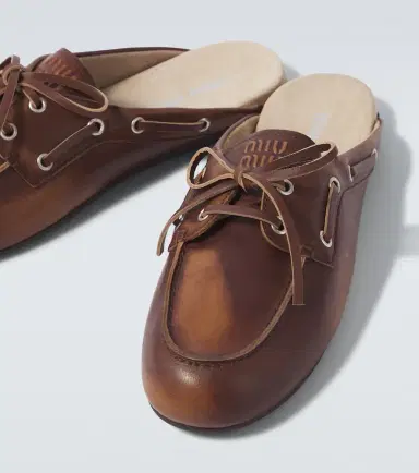 Miu Miu Leather mules | Thumbnail 4 Miu Miu Leather mules | Thumbnail 4