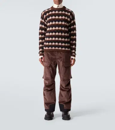 Moncler Grenoble triped wool and alpaca-blend sweater | Thumbnail 2 Moncler Grenoble triped wool and alpaca-blend sweater | Thumbnail 2