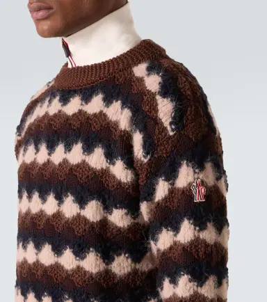 Moncler Grenoble triped wool and alpaca-blend sweater | Thumbnail 3 Moncler Grenoble triped wool and alpaca-blend sweater | Thumbnail 3